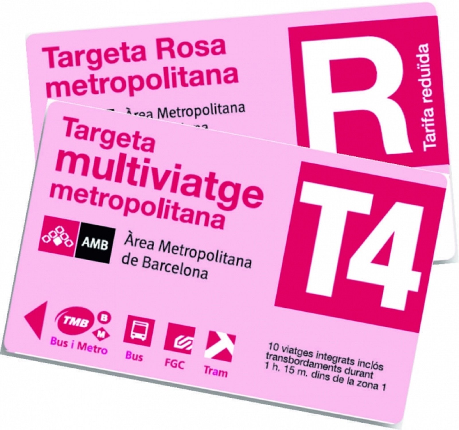 La targeta rosa reduïda T-4 valdrà la meitat