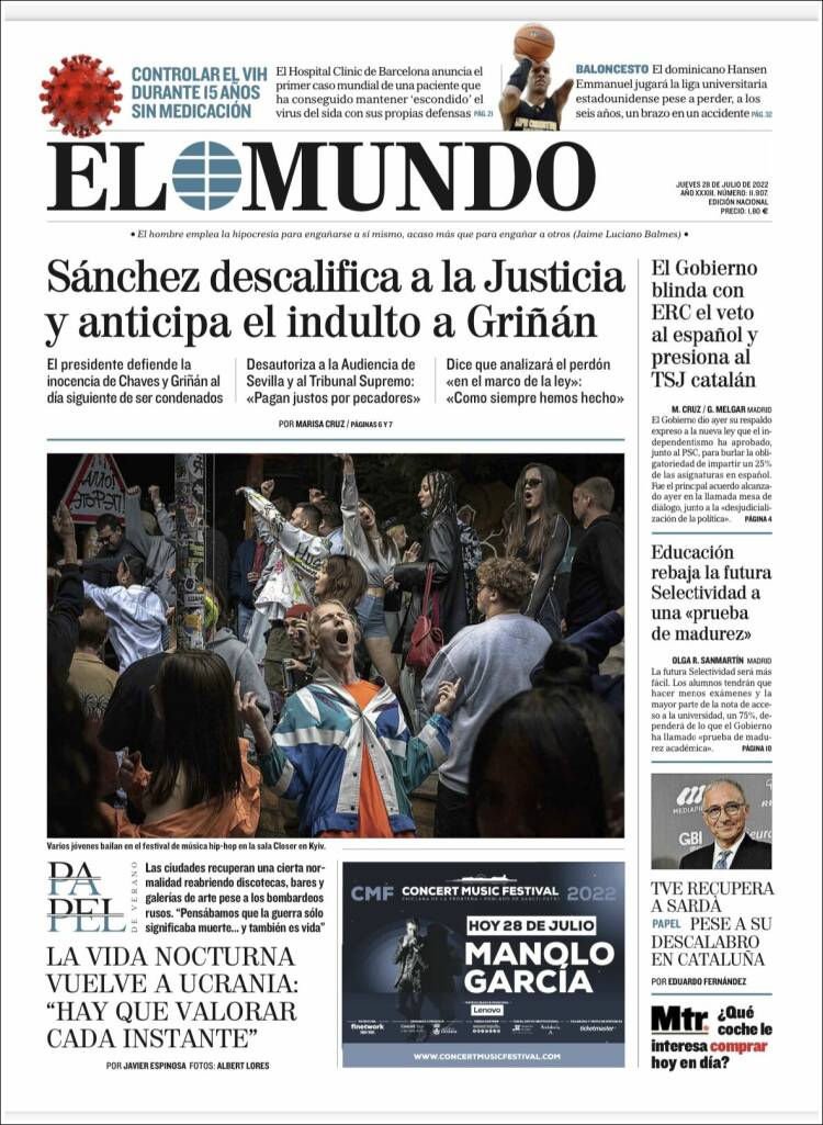 Portada El Mundo Portada El Mundo