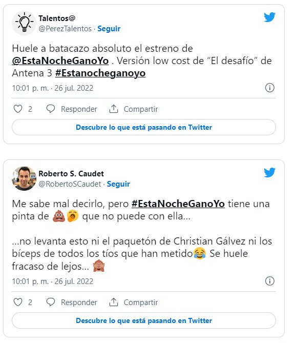 Comentarios de 'Esta noche gano yo' 1