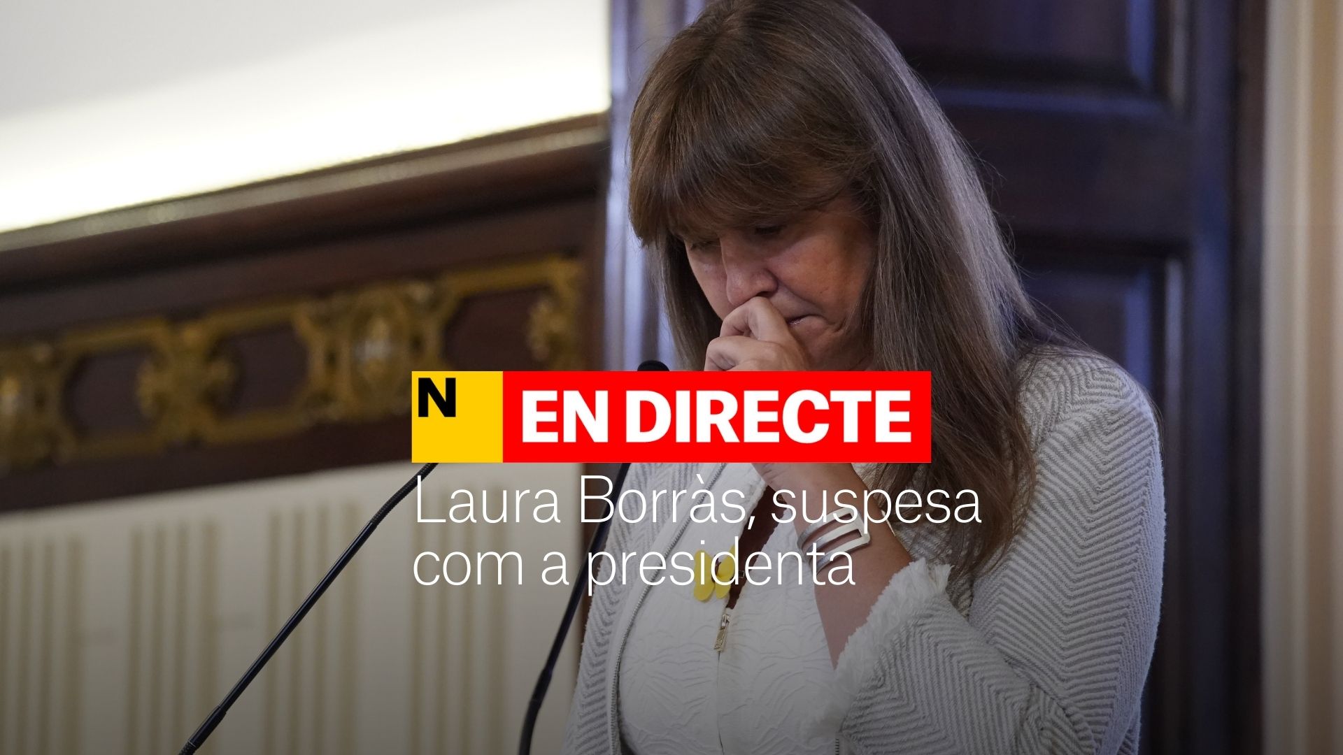 Laura Borràs, suspesa com a presidenta del Parlament, DIRECTE
