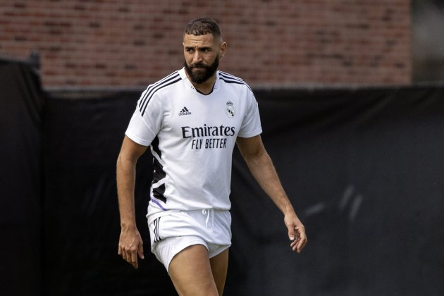 Karim Benzema entrenament Reial Madrid / Foto: EFE Karim Benzema entrenament Reial Madrid / Foto: EFE