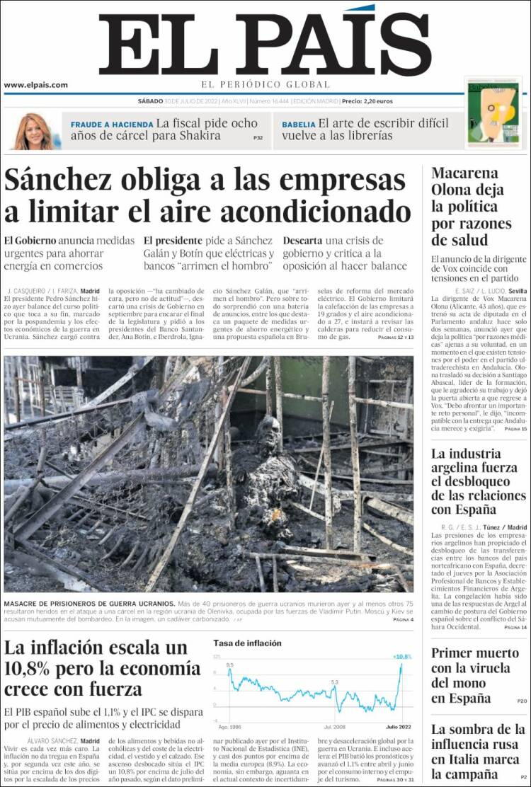 Portada El País Portada El País