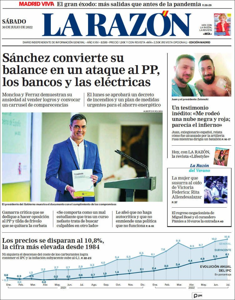 Portada La Razón Portada La Razón