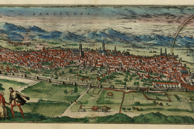 Vista de Barcelona (1572). Font Cartoteca de Catalunya Vista de Barcelona (1572). Font Cartoteca de Catalunya