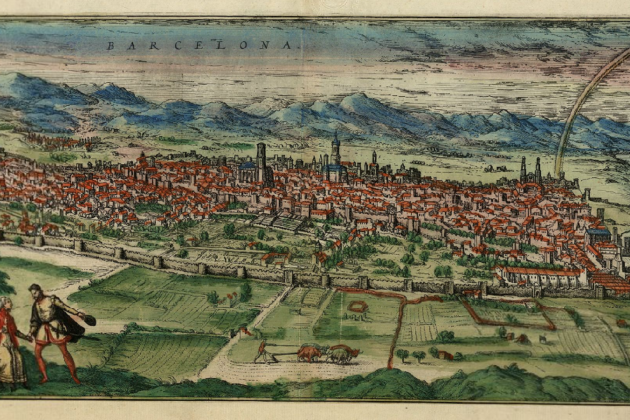 Vista de Barcelona (1572). Fuente Cartoteca de Catalunya