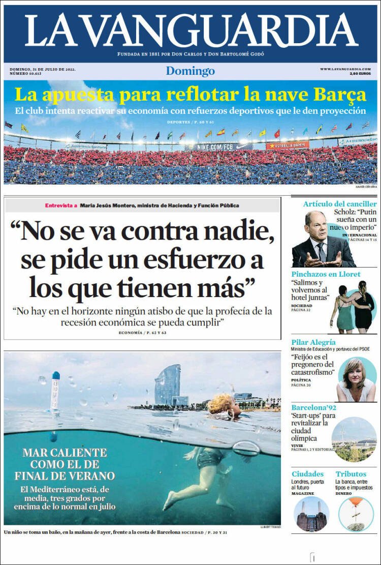 Portada La Vanguardia