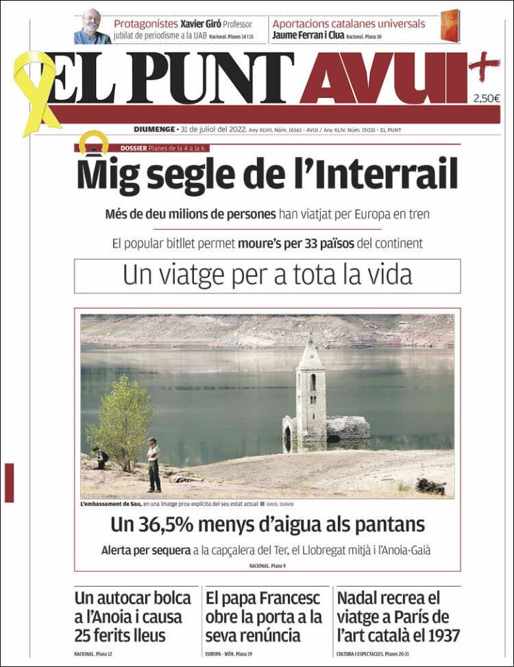Portada El Punt Avui Portada El Punt Avui