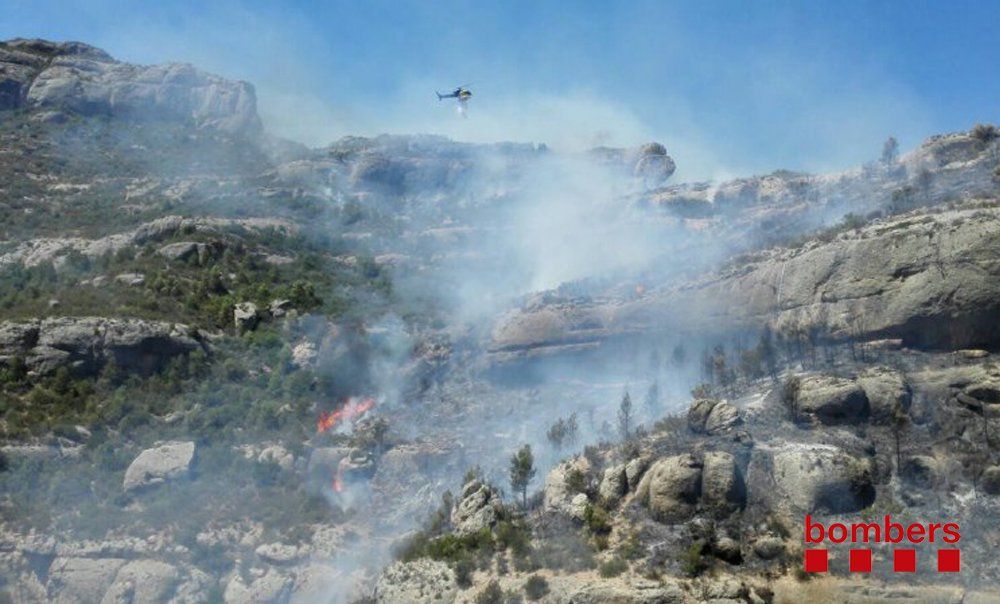 Estabilizado el incendio forestal de Margalef