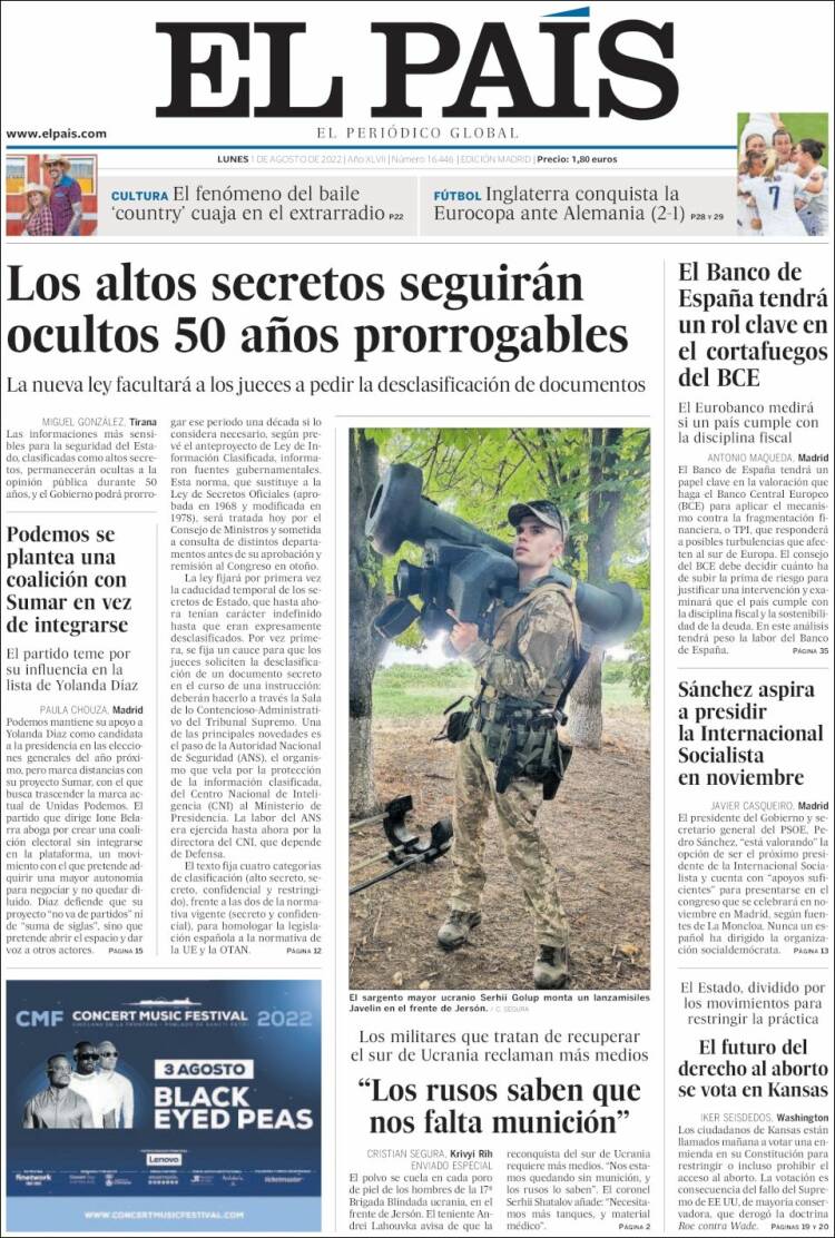 Portada El País