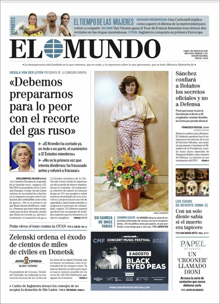 Portada El Mundo Portada El Mundo