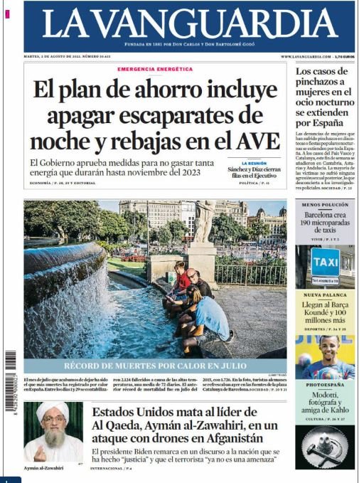 la vanguardia portada 2 agost la vanguardia portada 2 agost
