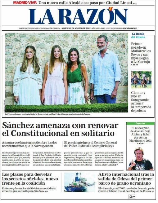 la razon portada 2 agost la razon portada 2 agost