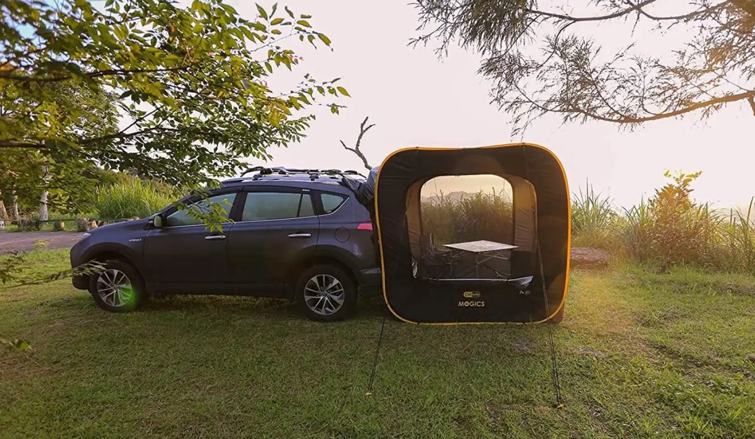 Una ingeniosa cápsula permite ampliar el espacio del coche, como si fuera una caravana