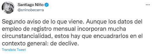 TUIT santiago niño becerra paro crisis