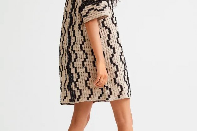 Vestido con efecto ganchillo Vestido con efecto ganchillo