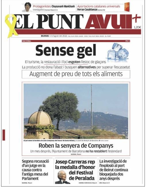 el punt avui portada 4 agost el punt avui portada 4 agost
