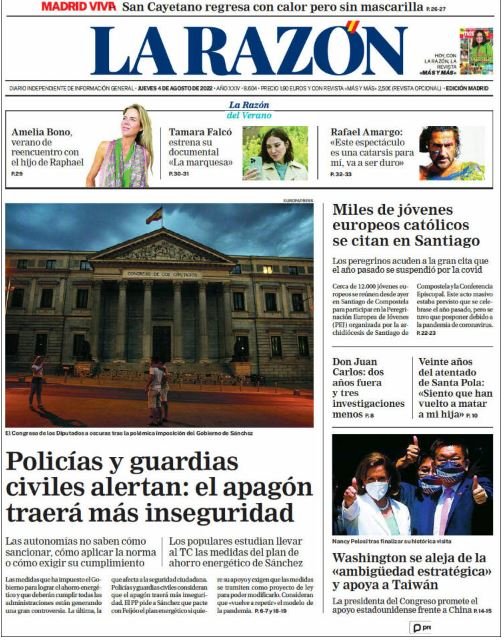 la razon portada 4 agost la razon portada 4 agost