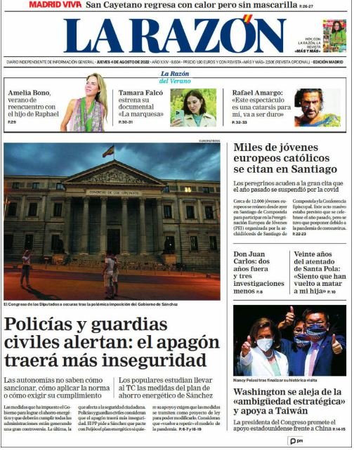 la razon portada 4 agost