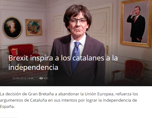 El Puigdemont del 'Polònia' il·lustra un article de l'agència de notícies ucraïnesa