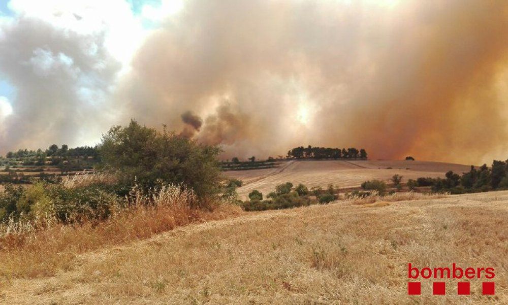 Quatre incendis cremen a Catalunya