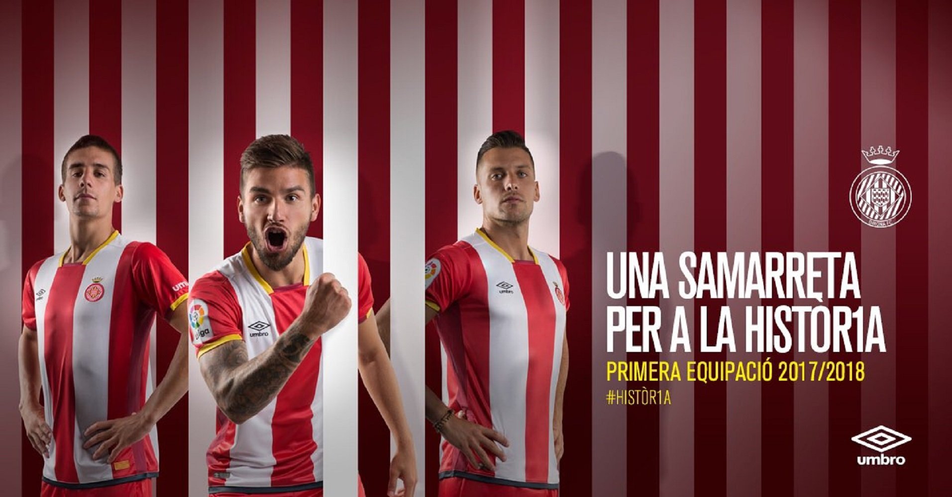 El Girona presenta una camiseta histórica