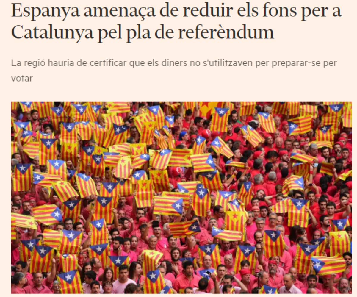 The 'Financial Times' warns of Spain's 'threat' to cut the FLA funding