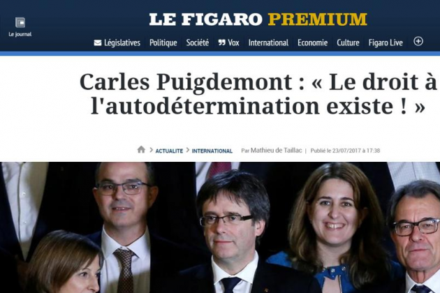 Puigdemont in the French newspaper Le Figaro / IN