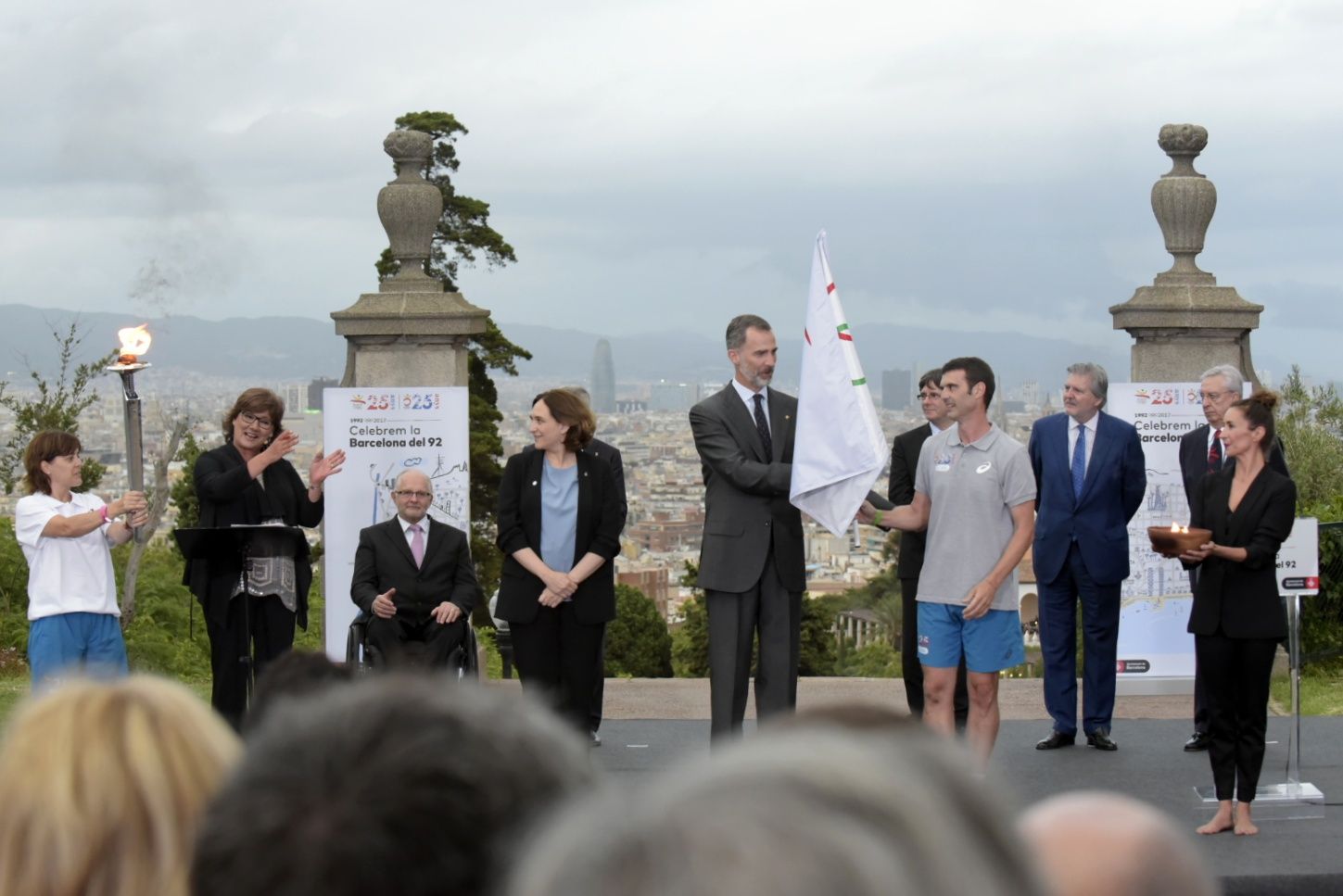 La torxa olímpica torna a recórrer Barcelona