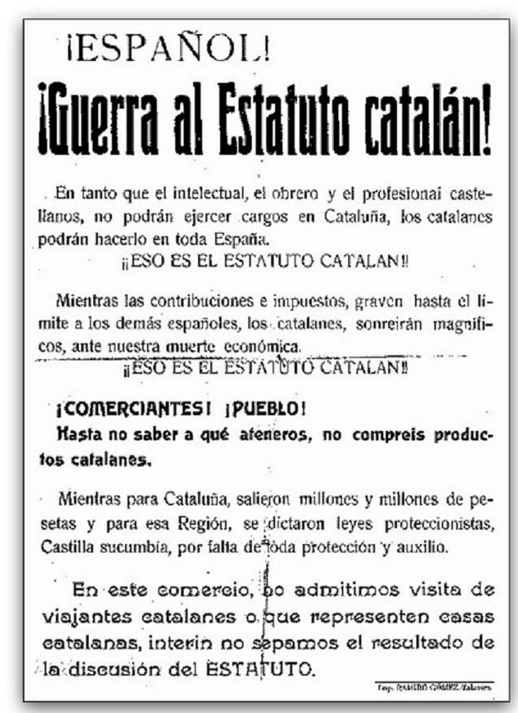 “Guerra al Estatuto Catalán”