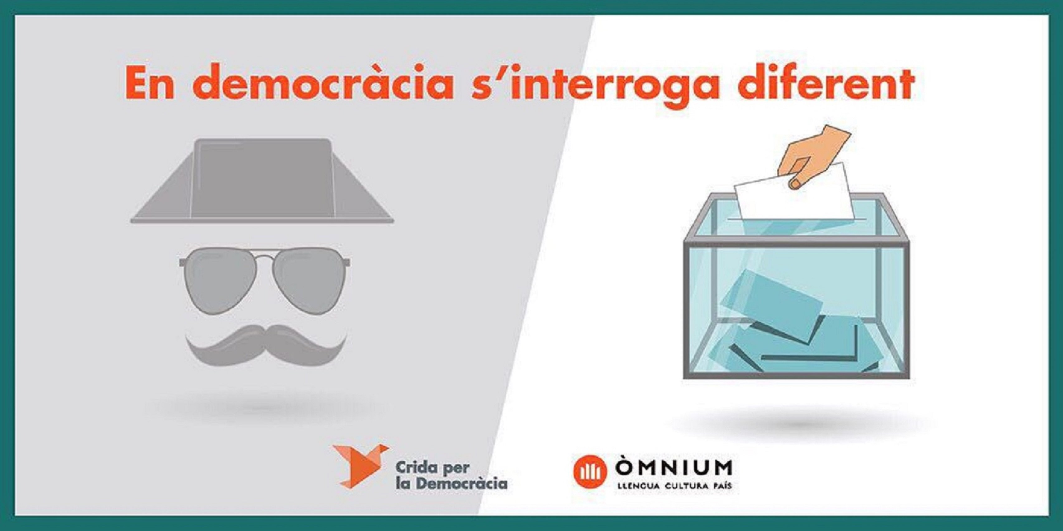 La campanya d'Òmnium per la democràcia i contra la Guàrdia Civil