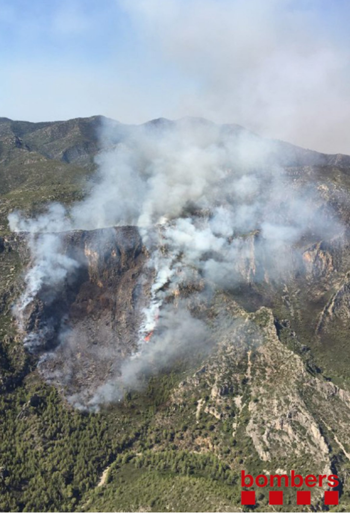 Incendi a Tivenys, al Baix Ebre