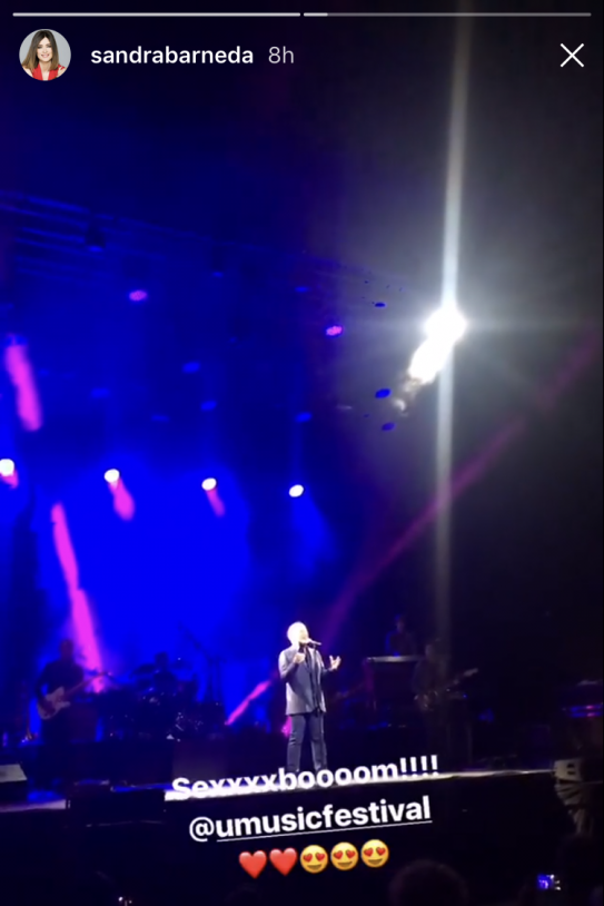 Sandra Barneda concert  instagram
