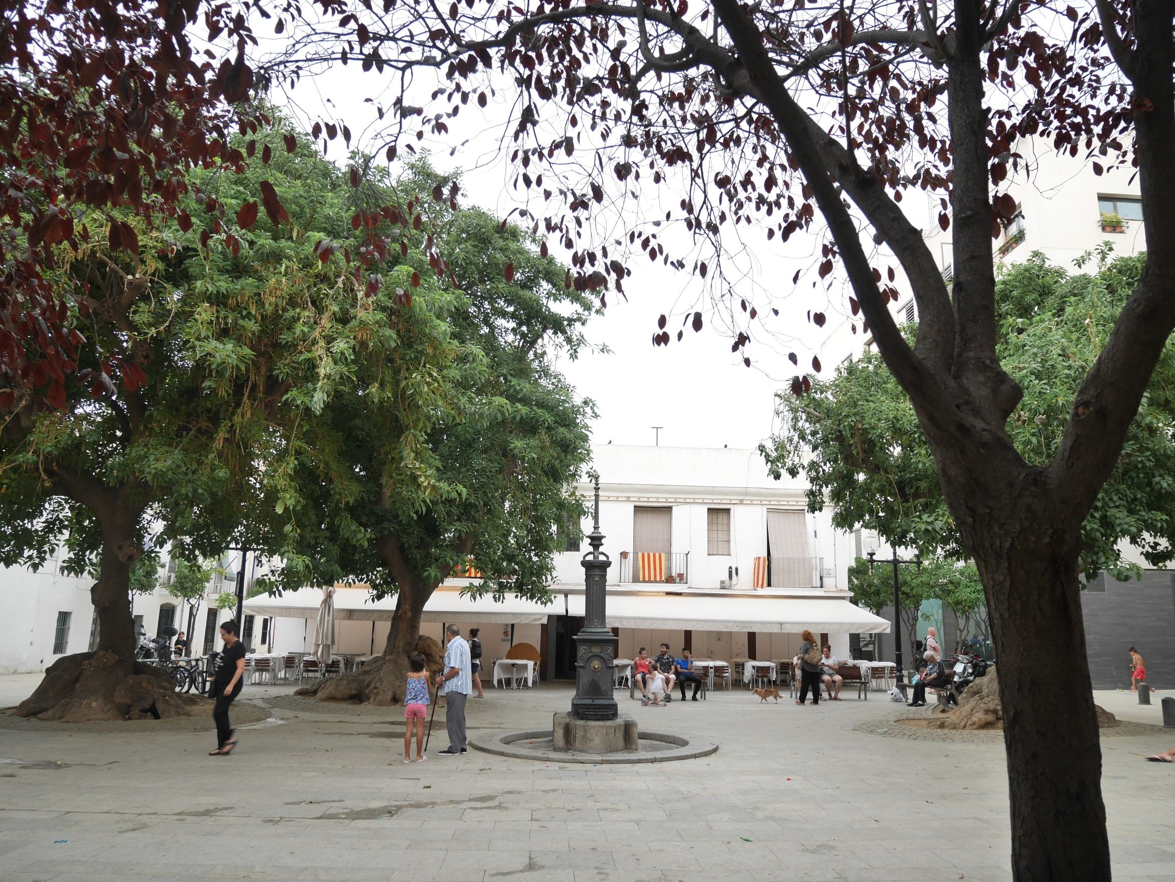 La plaça dels Pescadors, en el Poblenou