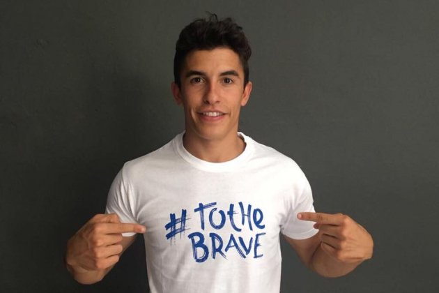 marc marquez participa en la campanya To the Brave / To the Brave