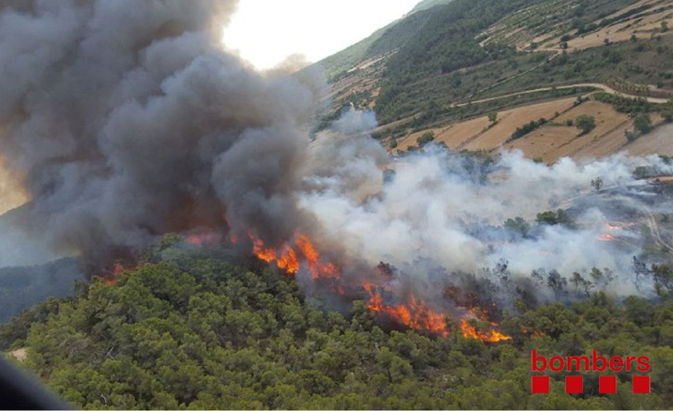 Controlat l'incendi a Vallbona de les Monges (Urgell)