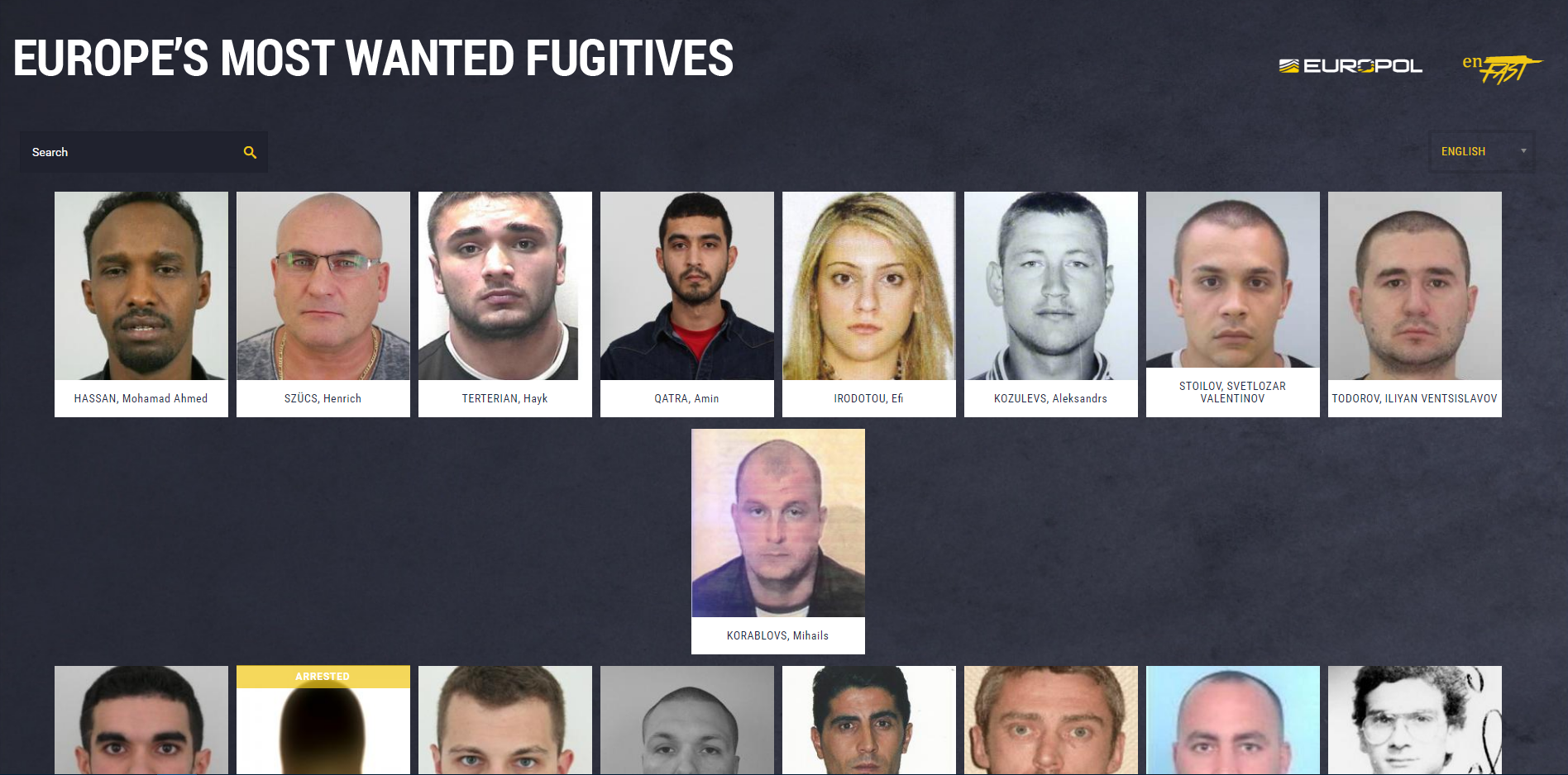 Detinguts vuit dels fugitius més buscats a Europa gràcies a la col·laboració ciutadana