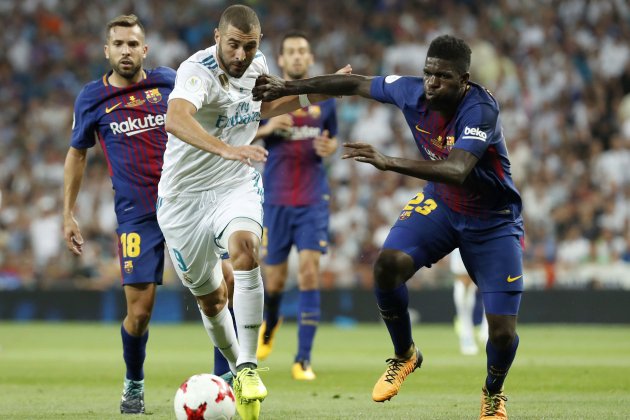 Umtiti Benzema Reial Madrid Barça Efe