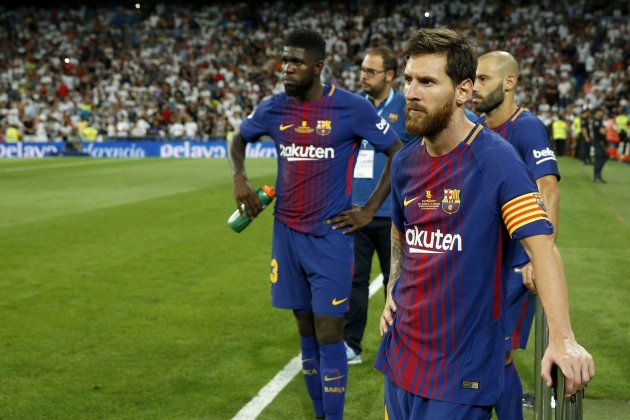 Messi Umtiti Santiago Bernabeu   EFE