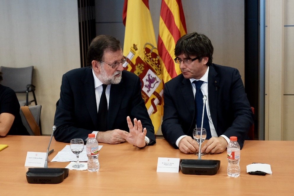 Spanish PM Rajoy attends Catalan crisis committee 24 hours after the attack