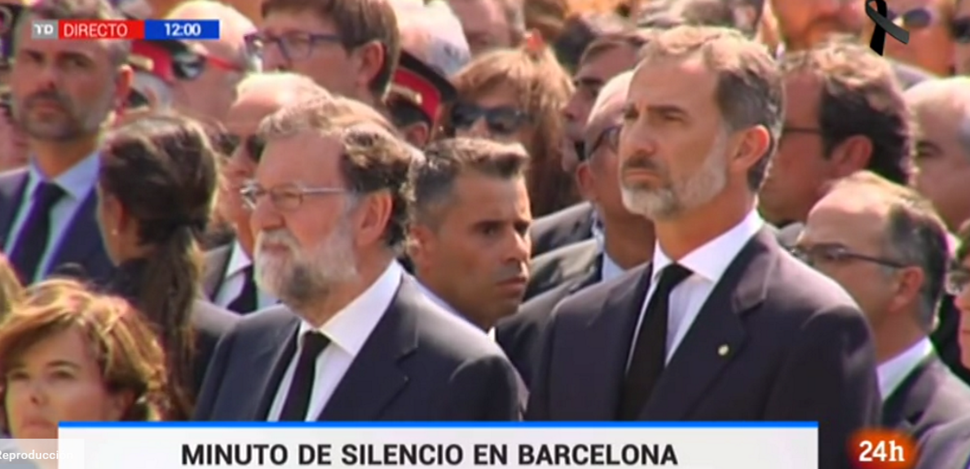 TVE "esborra" Puigdemont de les imatges del minut de silenci per l'atemptat