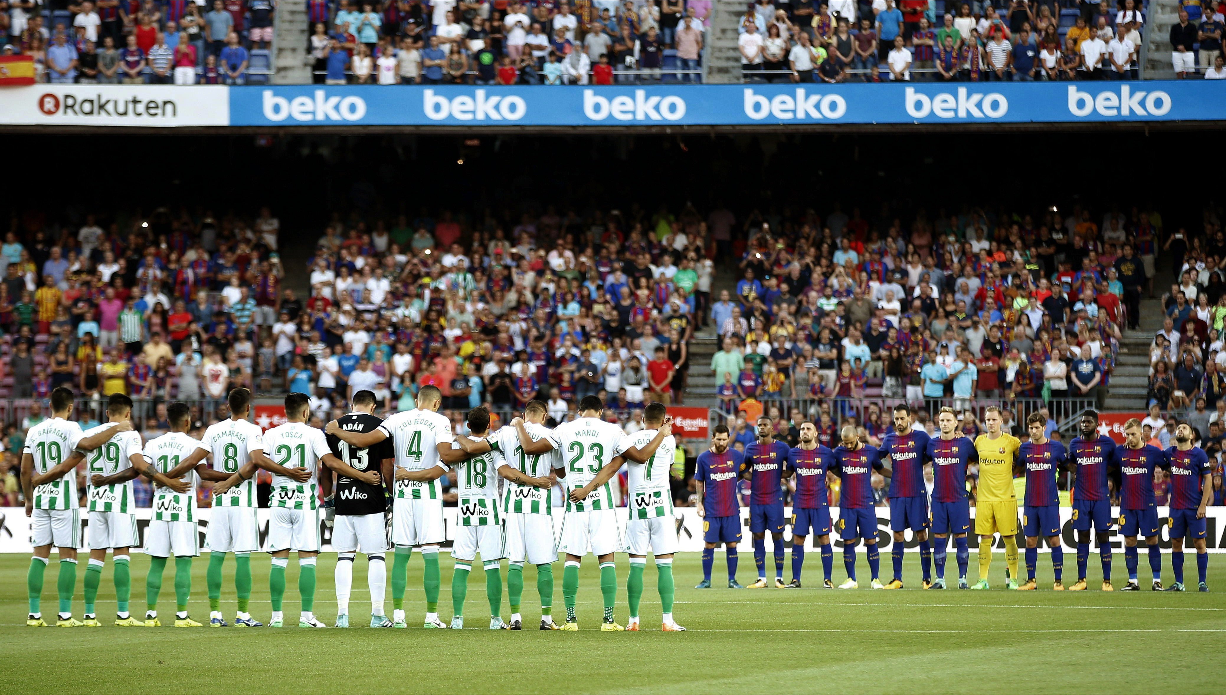Barça, Girona i Espanyol, al costat de les víctimes del 17-A
