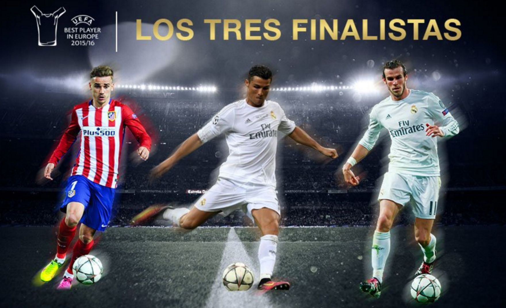 Cristiano, Bale i Griezmann, finalistes al millor jugador d'Europa