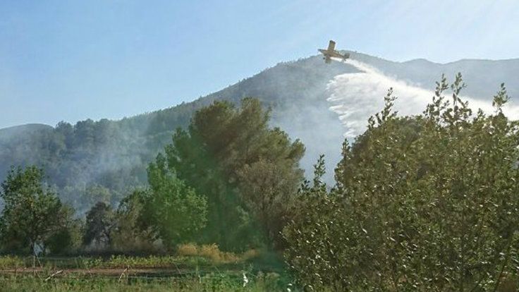 Gavà Incendi avioneta 07082016 (Bombers)