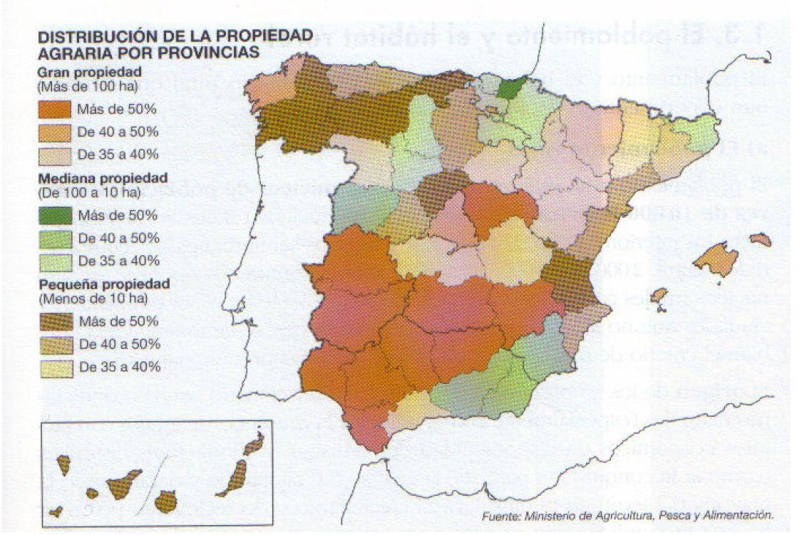 Los liberales españoles dan un golpe estéril al sistema latifundista