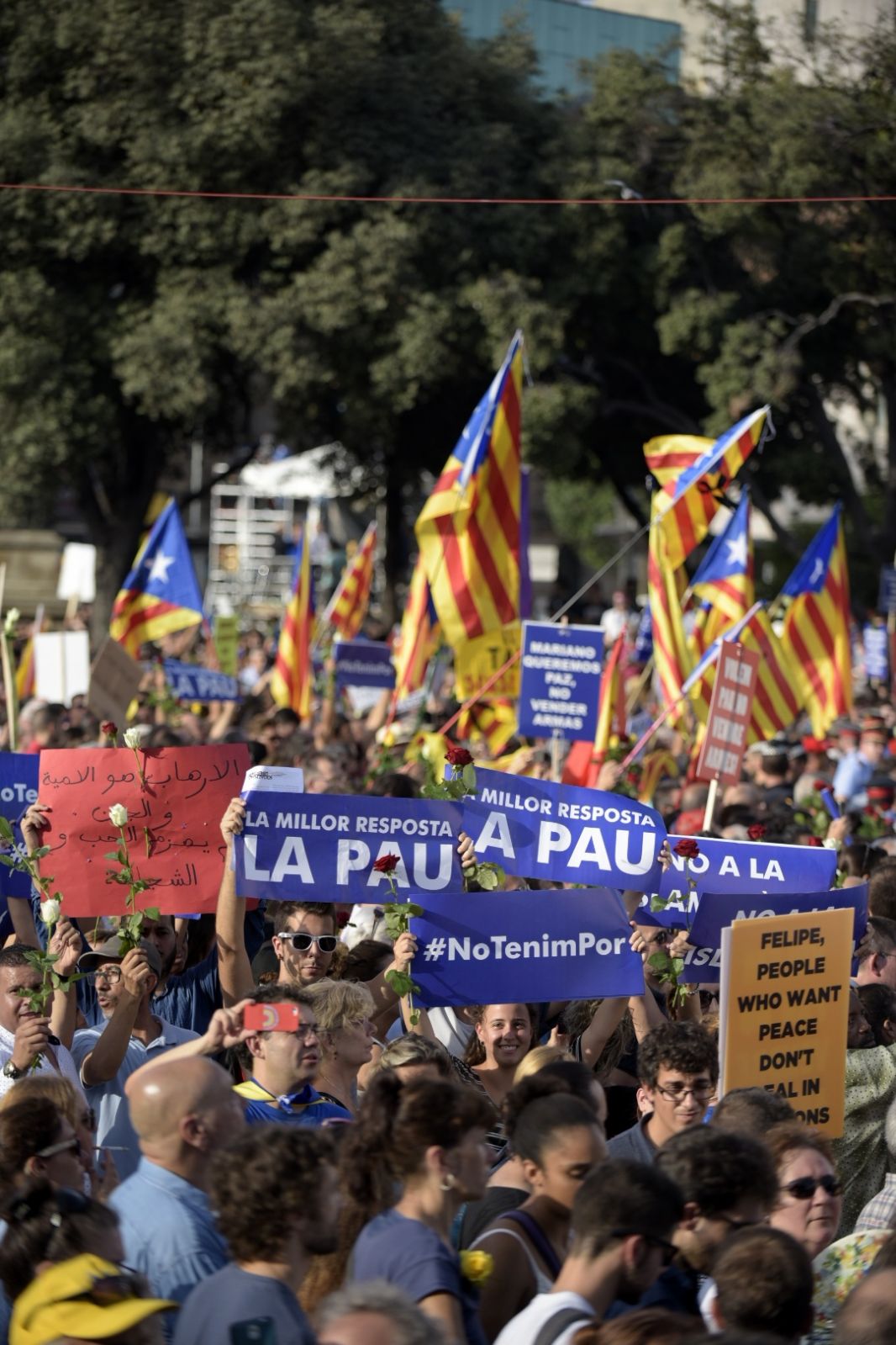 "We took out our Catalan flag on seeing the Spanish ones"