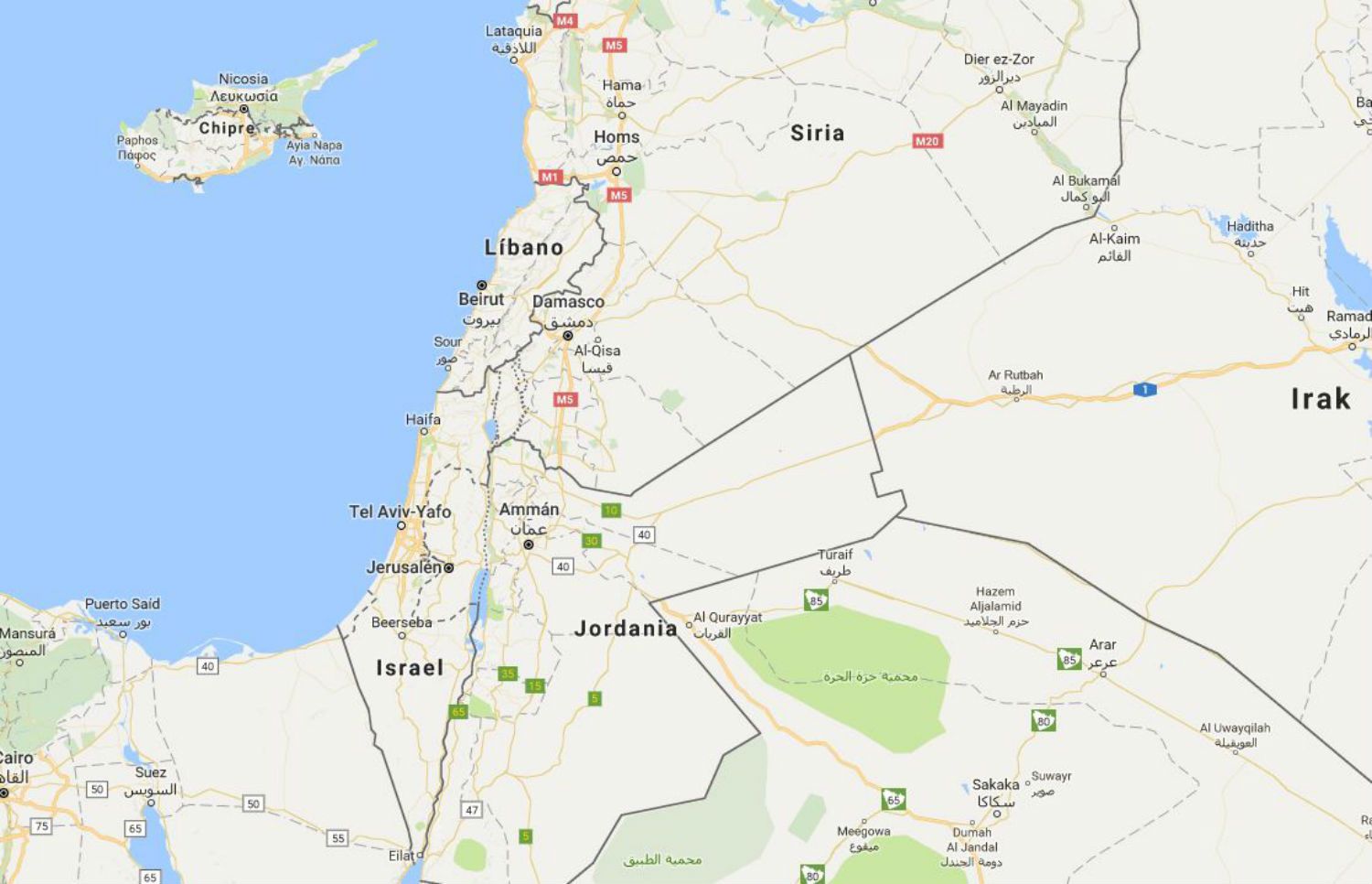 Palestina desaparece del Google Maps
