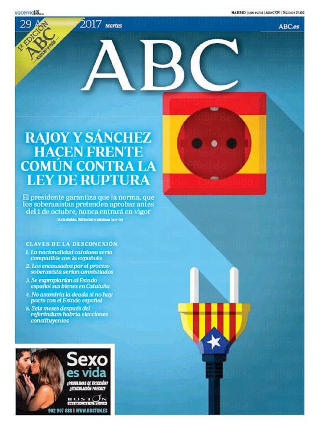 Desperation of Spanish media for Spain to take control of Catalonia