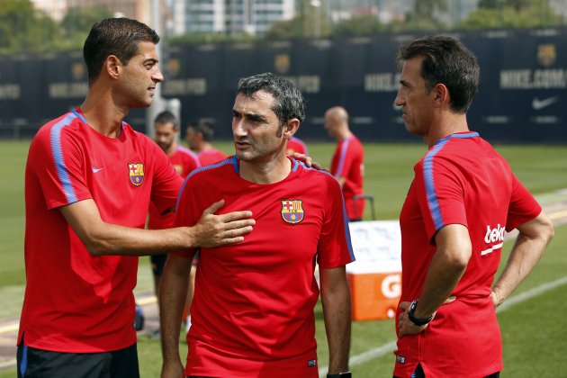 Gerard López Ernesto Valverde entrenament Barça FC Barcelona