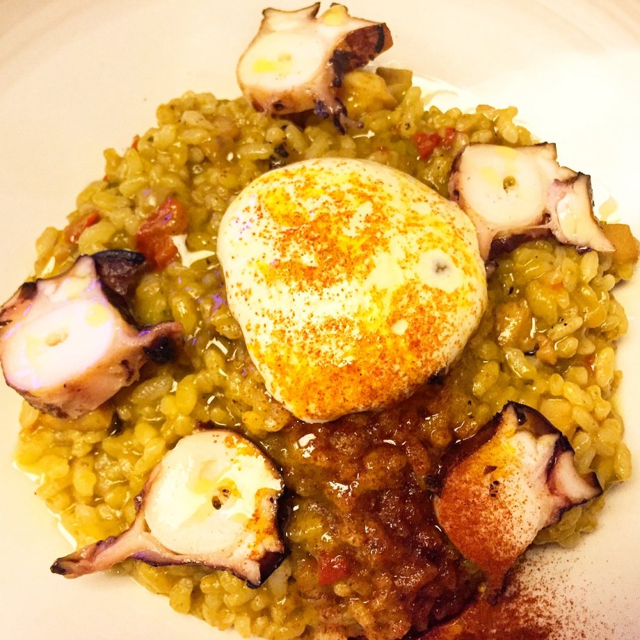 arroz meloso de pulpo ahumado