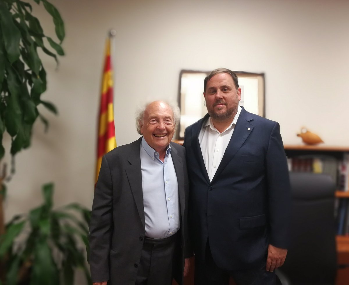 Junqueras agradece a Punset su apoyo al referéndum